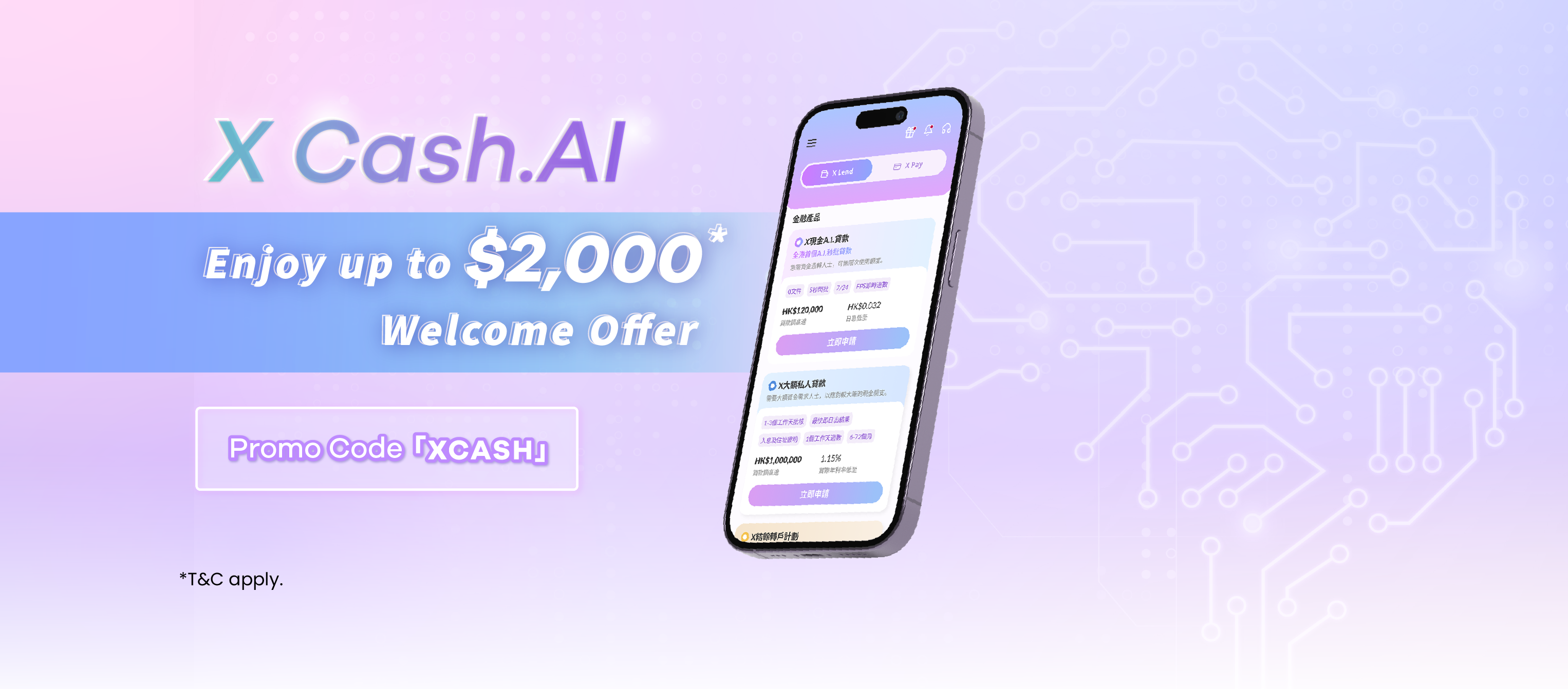 【X Wallet Welcome Rewards】Apply for X Cash A.I. Loan Enjoy up to $2,000 Welcome Rewards!